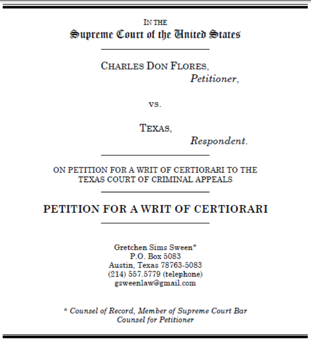 PETITION FOR A WRIT OF CERTIORARI