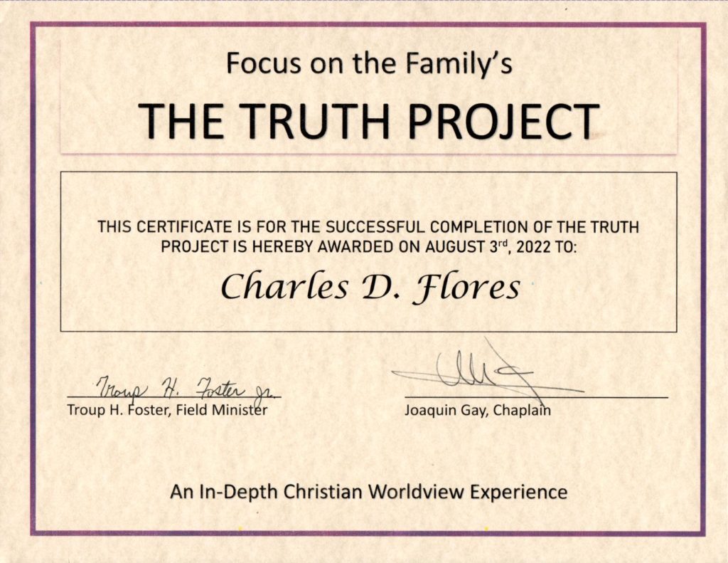 Flores certificate - Truth Project